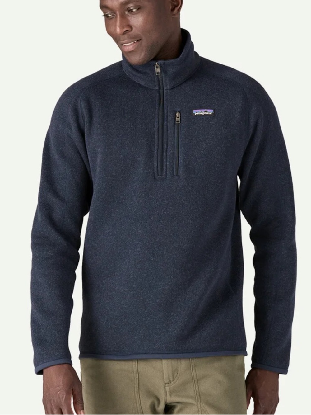 Patagonia Men's Better Sweater 1/4-Zip Sweater Fleece - Navy Blue Large